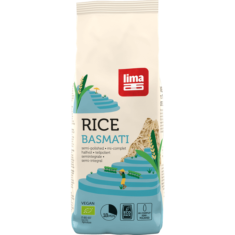 Rice basmati semi‑polished