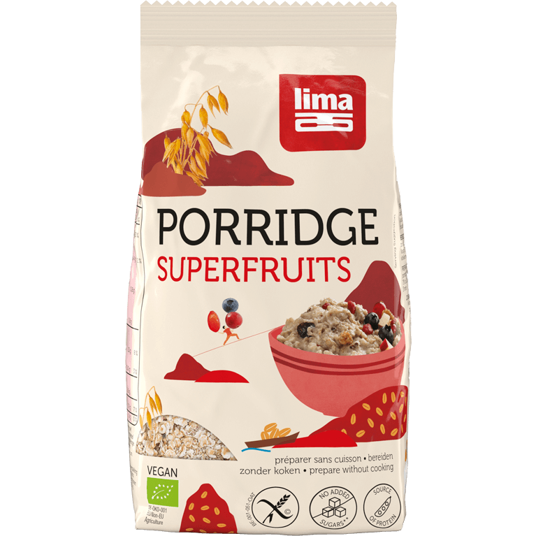 40333 593 Lima Land Porridge Superfruit 350G Packshot Rgb Transp