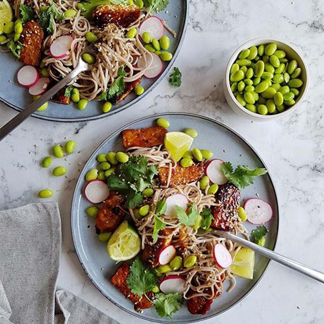 Soba Noodles with marinated Seitan