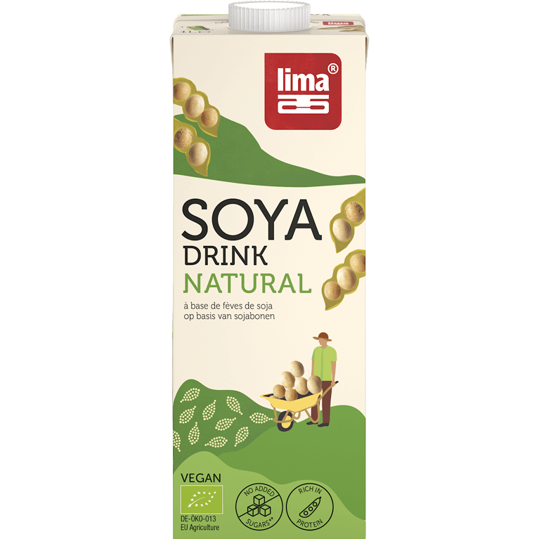 41316 377 Lima Soya Drink Natural 1L Packshot Frontaal Rgb Transp